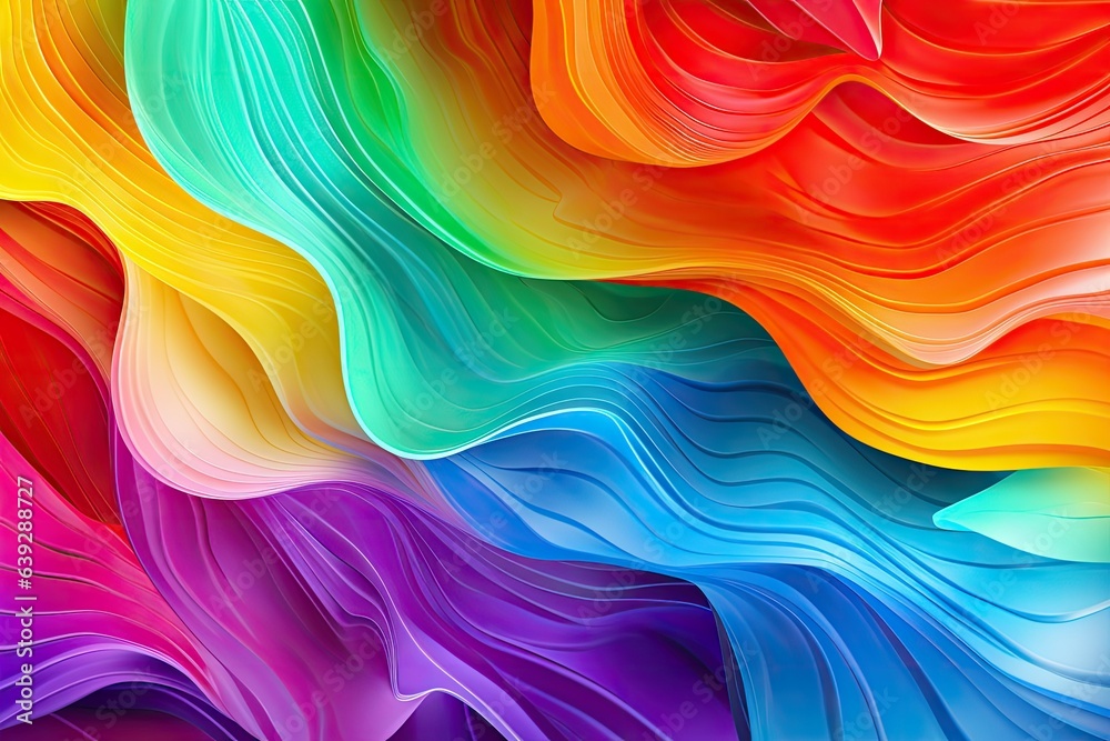 Bright abstract rainbow waves.