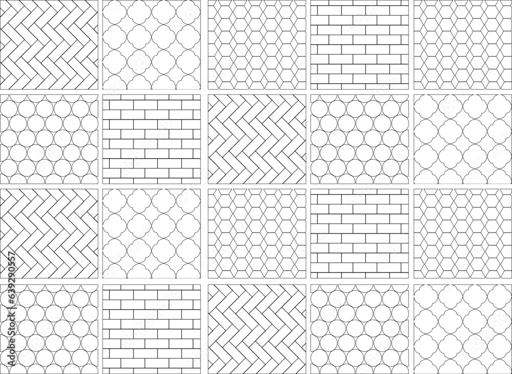 coloring book page for adult and children with simple geometric