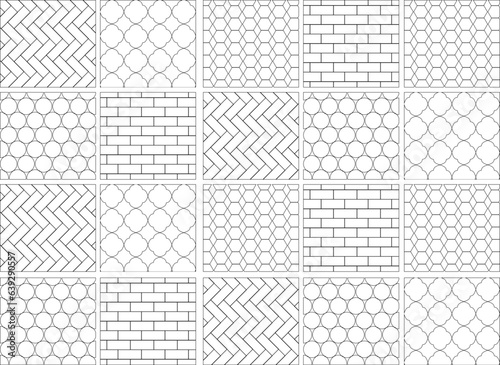 coloring book page for adult and children with simple geometric