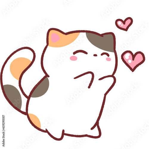 Calico cat love you