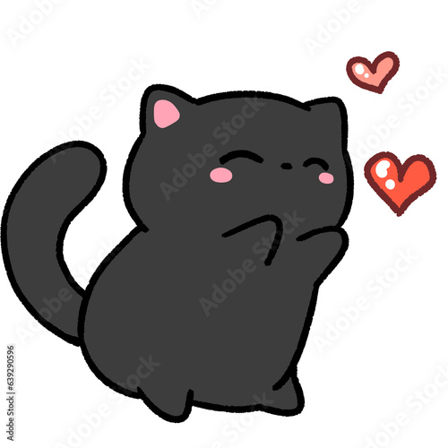 Black cat love you