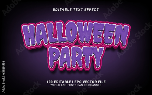 halloween party editable text effect