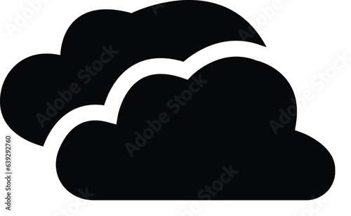 black Cloud icon in trendy flat style isolated on white background. Cloud web icon. Cloud symbol for your web site design, logo, app, UI. Cloud shapes design . Data technology icon .