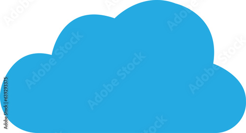 blue Cloud icon in trendy flat style isolated on white background. Cloud web icon. Cloud symbol for your web site design, logo, app, UI. Cloud shapes design . Data technology icon .