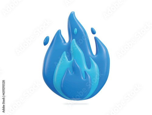 3d fire icon vector illustration