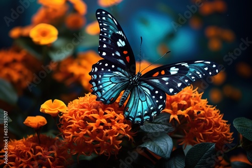 butterfly in flowers