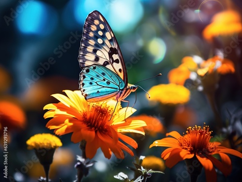 butterfly in flowers