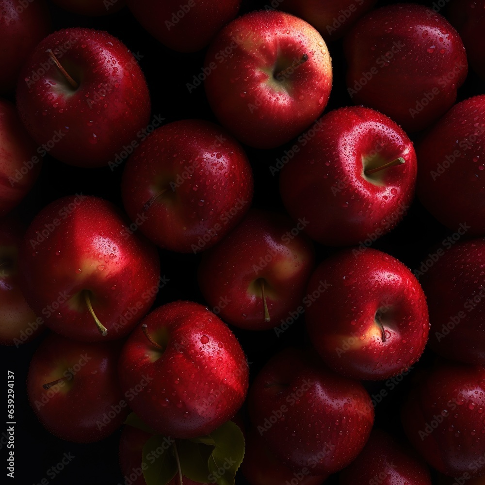 Realistic photo of a bunch of red apples. top view fruit scenery Realistic photo of a bunch of red apples. top view fruit scenery