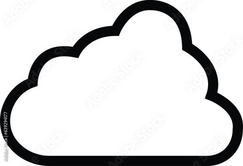 line Cloud icon in trendy flat style isolated on white background. Cloud web icon. Cloud symbol for your web site design, logo, app, UI. Cloud shapes design . Data technology icon.
