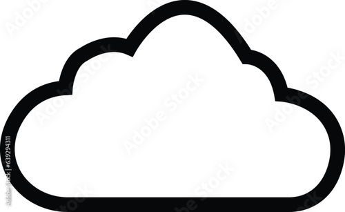 line Cloud icon in trendy flat style isolated on white background. Cloud web icon. Cloud symbol for your web site design, logo, app, UI. Cloud shapes design . Data technology icon.