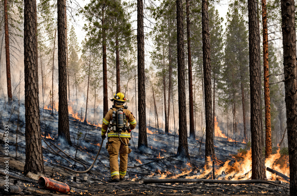 Guardians of the Wild: Firefighter's Stand Against Forest Fire Guardians of the Wild: Firefighter's Stand Against Forest Fire