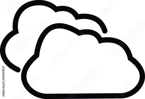 line Cloud icon in trendy flat style isolated on white background. Cloud web icon. Cloud symbol for your web site design, logo, app, UI. Cloud shapes design . Data technology icon.