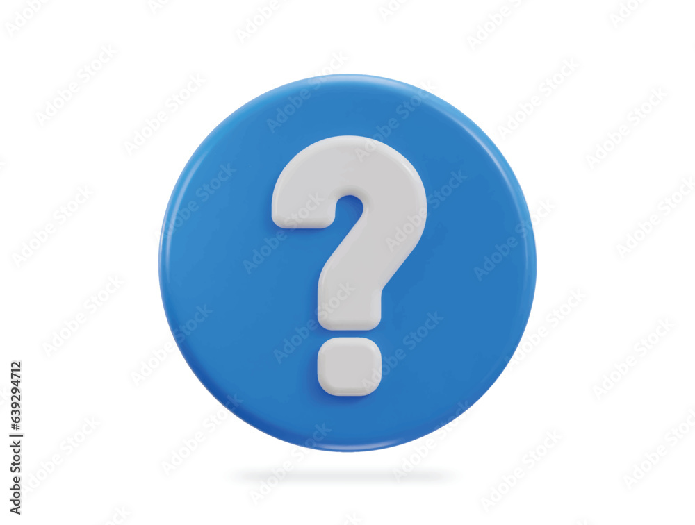 3d question mark icon vector illustration 3d question mark icon vector illustration