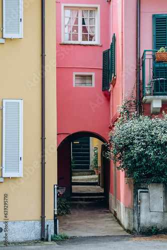 View of the city center of Bellagio  a beautiful village on Lake Como in Italy