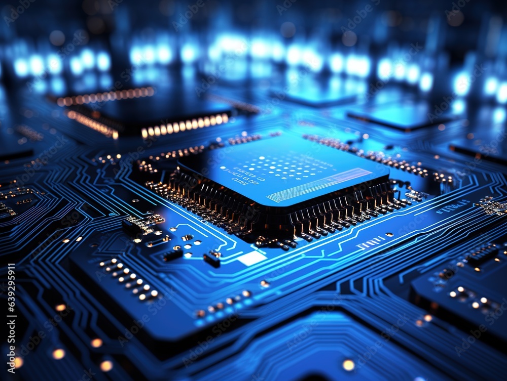 Circuit board background. Background with a microcircuit in neon light. Computer technology concept. ai design Circuit board background. Background with a microcircuit in neon light. Computer technology concept. ai design