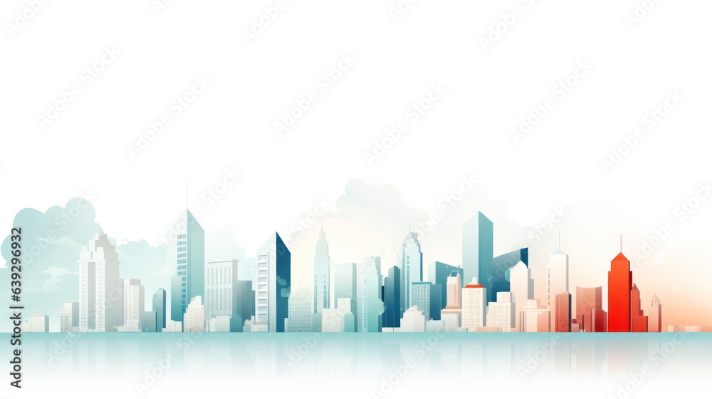 Design template for city skyline