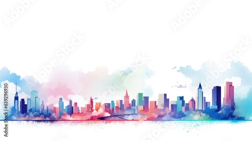 Design template for city skyline