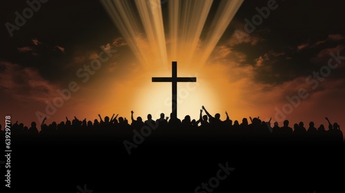 Silhouette of believer praying the lord