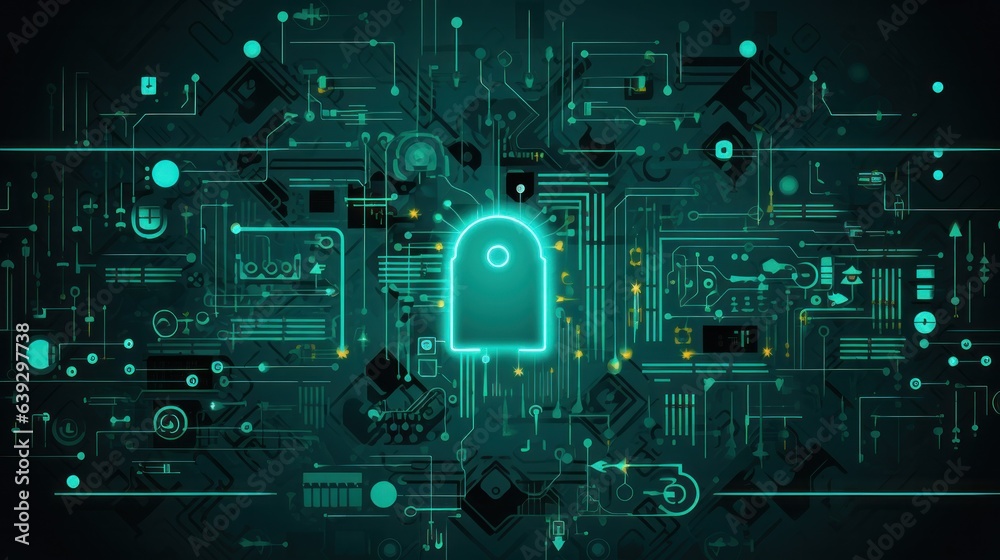 Fototapeta premium Concept of cybersecurity