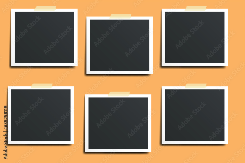 Vector illustration of a beautiful photo frame or a Polaroid-style photo. Vector illustration of a beautiful photo frame or a Polaroid-style photo.