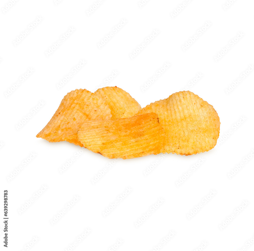 Fototapeta premium Potato chips isolated on white background