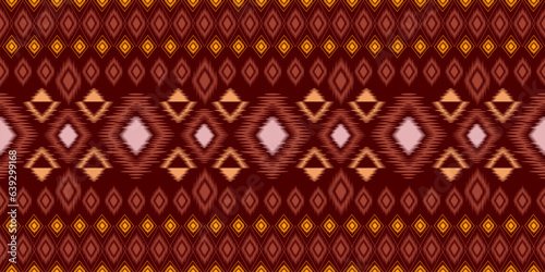 Geometric ethnic pattern seamless flower color oriental. seamless pattern. Design for fabric, curtain, background, carpet, wallpaper, clothing, wrapping, Batik, fabric,Vector illustration