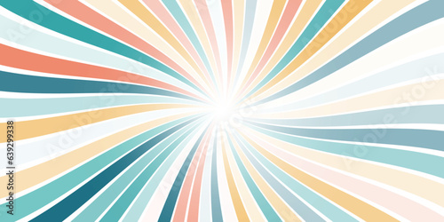 comic sunburst background effect gradient color vector design. retro starburst or sunburst background vector pattern. swirled radial striped design