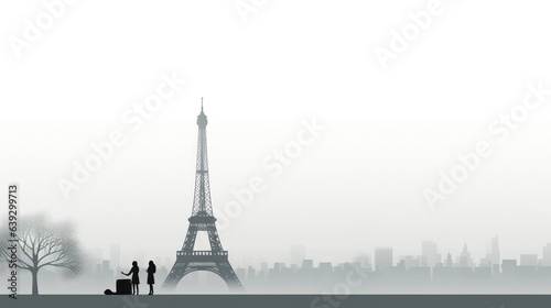 Design template for Effiel Tower photo