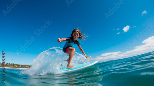 サーフィンをする子供 © Ukiuki-tsuguri