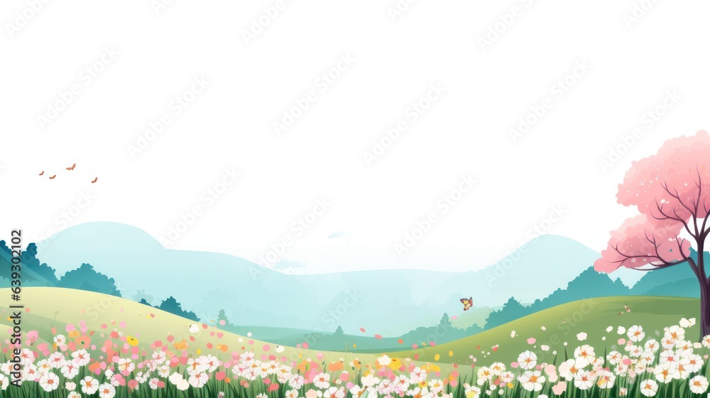 Fototapeta premium Design template for natural green landscape