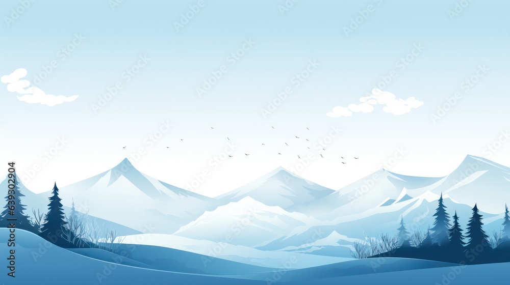 Design template for winter landscape Design template for winter landscape