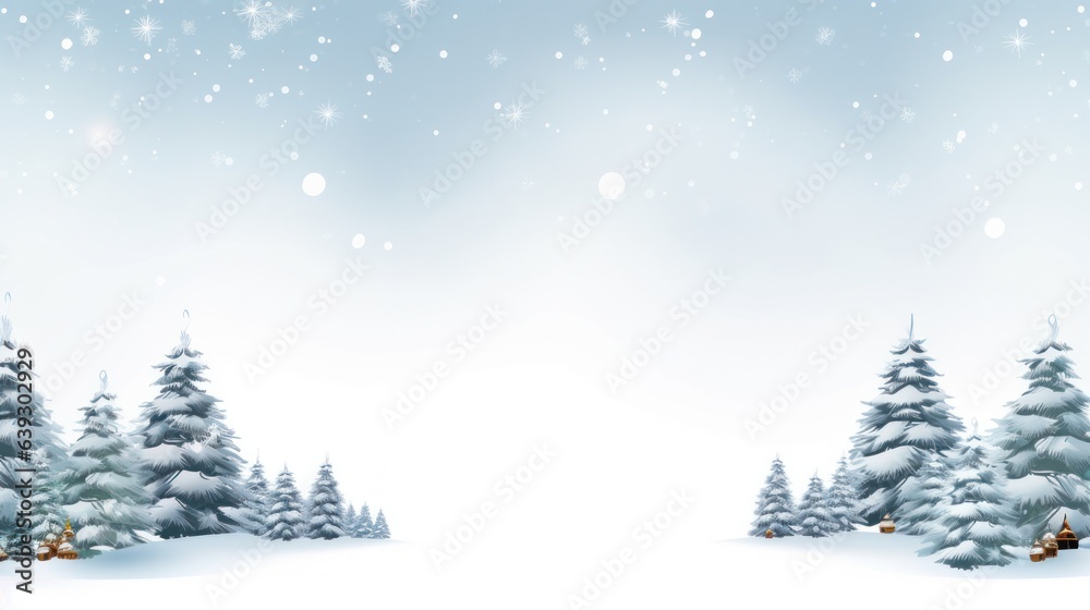Design template for winter landscape