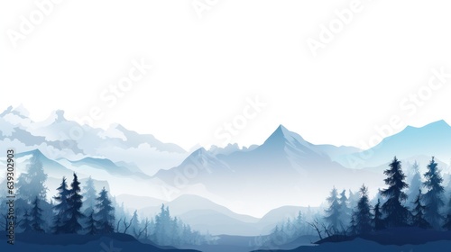 Design template for winter landscape © Left