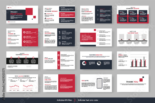 Presentation templates set for business and Business Proposal. Use for presentation background, brochure design, website slider, landing page, annual report