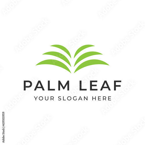 Premium and luxury palm leaf summer tropical therapy botanical logo template design.