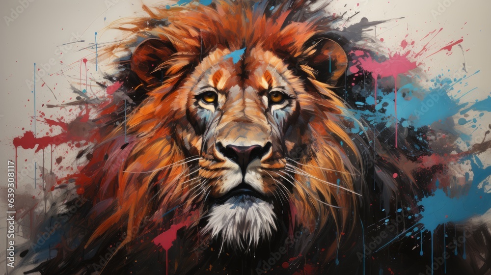 portrait of a lion