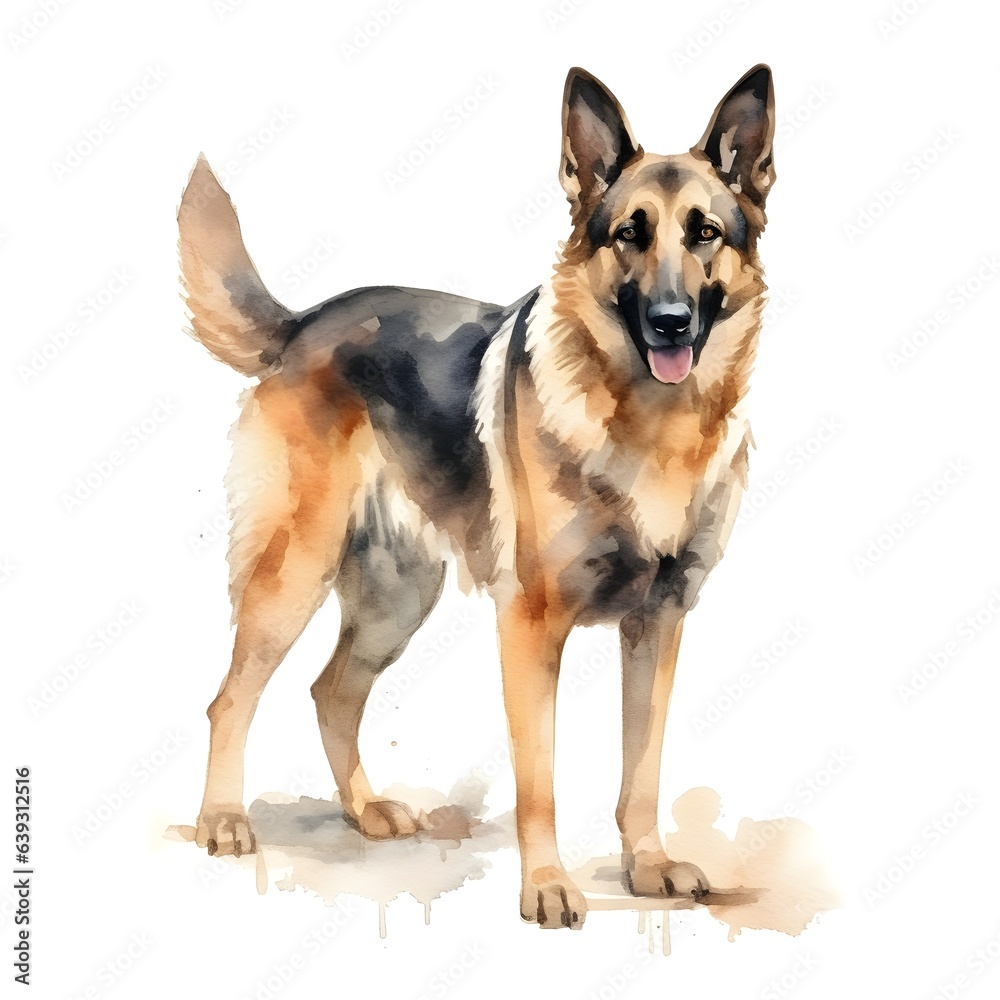 German shepherd dog isolated on white background German shepherd dog isolated on white background