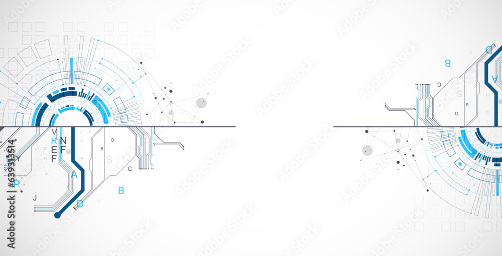 Obraz premium Scientific and technological ART concept. Abstract background with plexus effect.