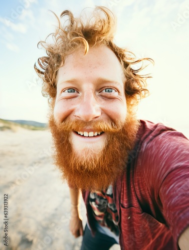 Funny portrait of a nerdy g...