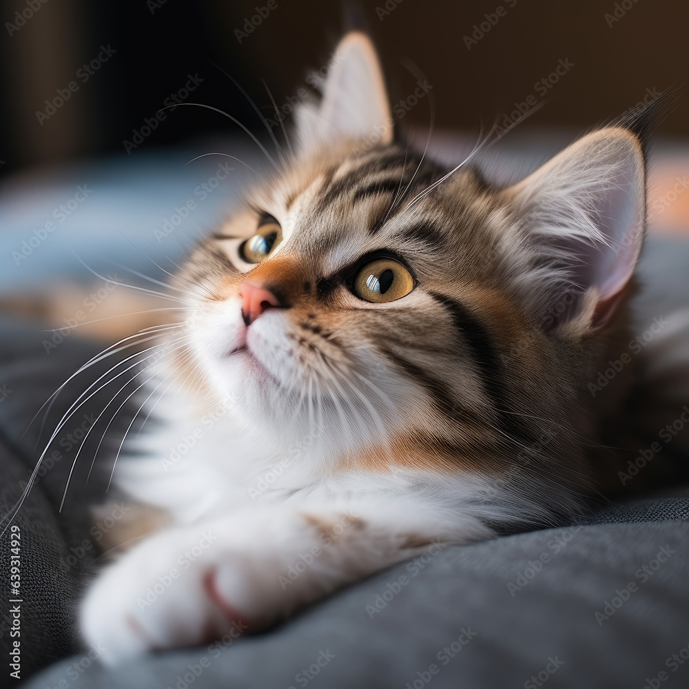 Cute cat closeup