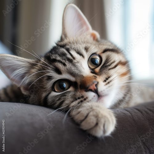 Cute cat closeup