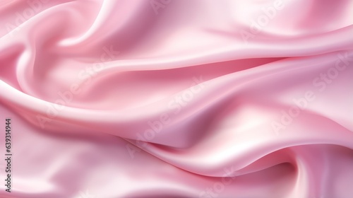 Smooth satin wavy light pink as background. Wedding or valentine greeting card background.