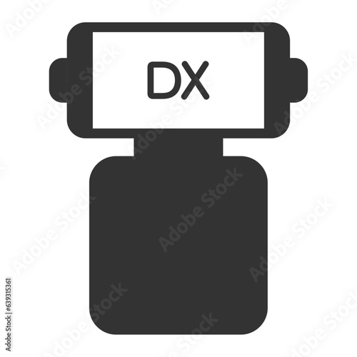黒色の人型ロボットシルエット正面（DX）1_2