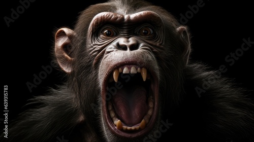 Compelling Monkey Image. Delve into the Fierce Emotion of an Angry Primate's Expression in Stunning Detail