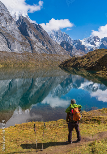 Hikking in the Andes Mountains of Peru