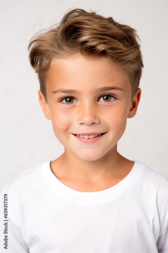 Portrait of a young boy, a child smiling Portrait of a young boy, a child smiling