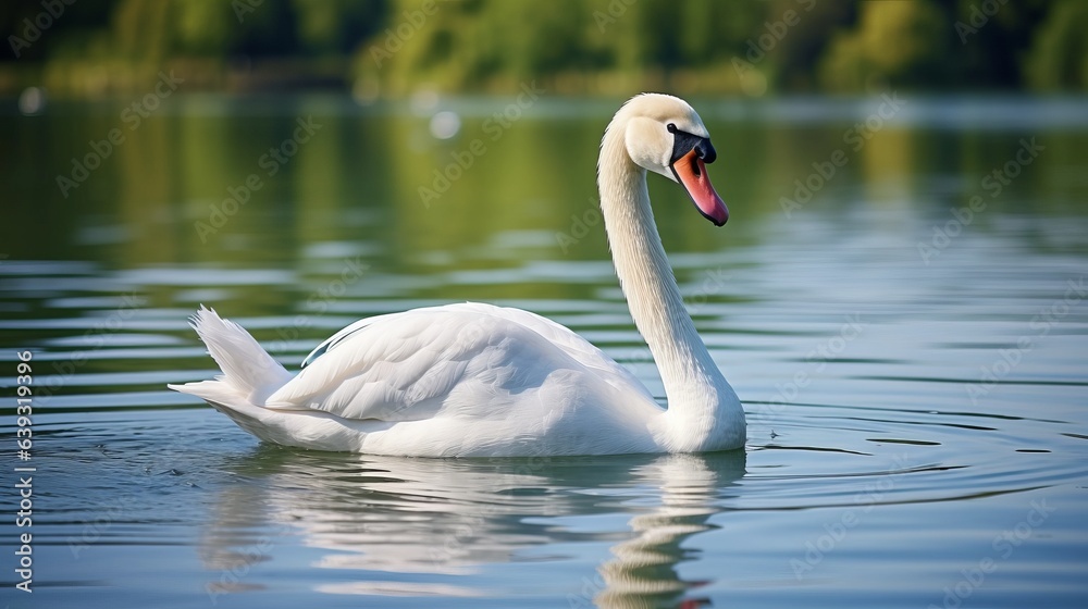 Fototapeta premium swan on the water