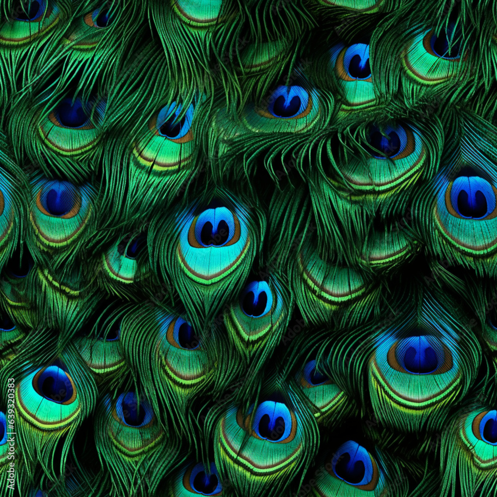Obraz premium Seamless peacock skin pattern