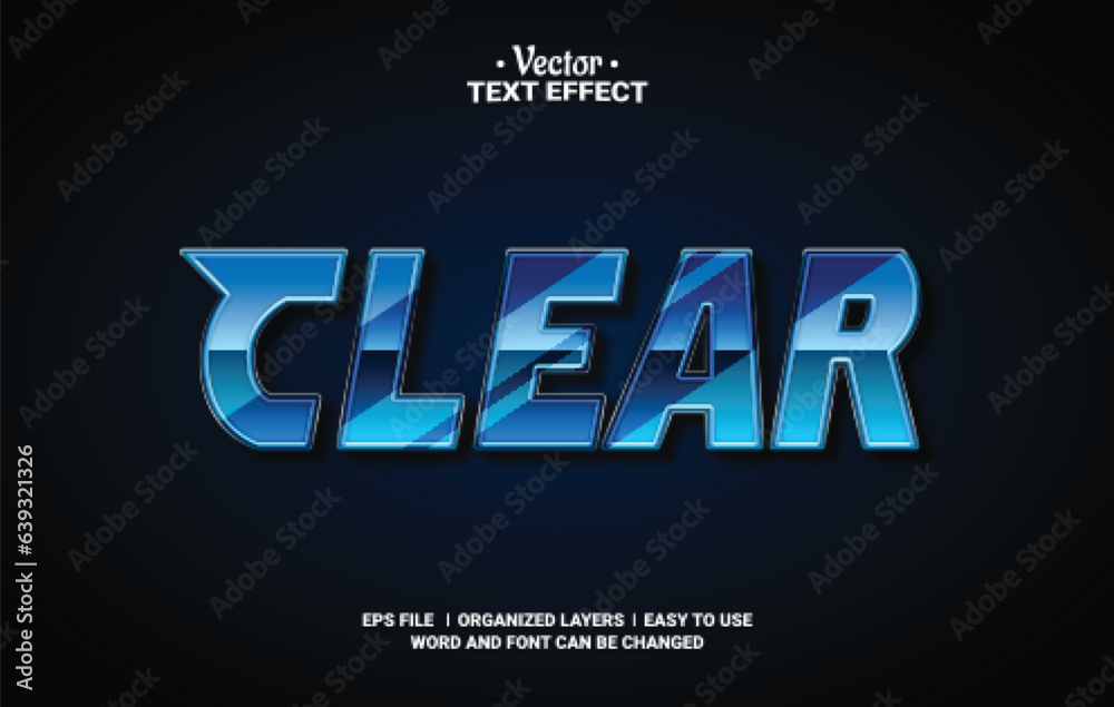 Clear Editable Vector Text Effect.
