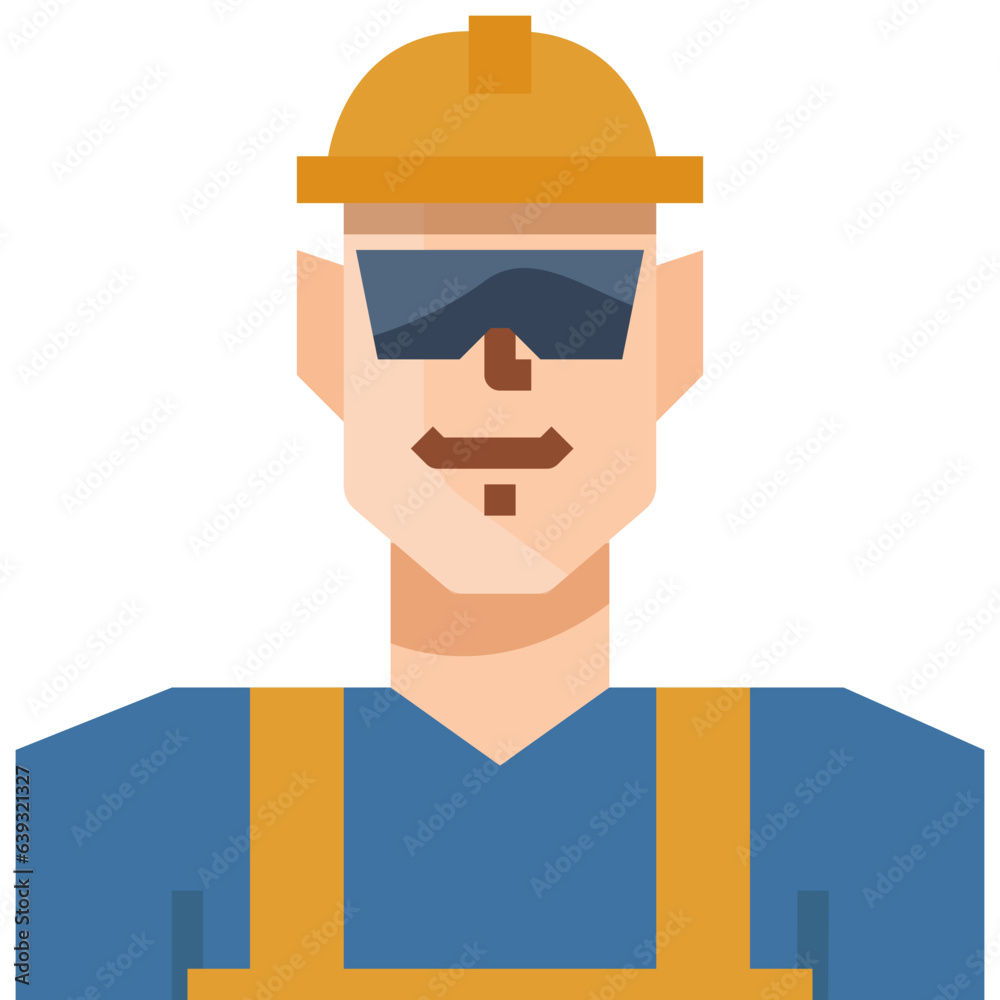 Construction worker .flat icon design